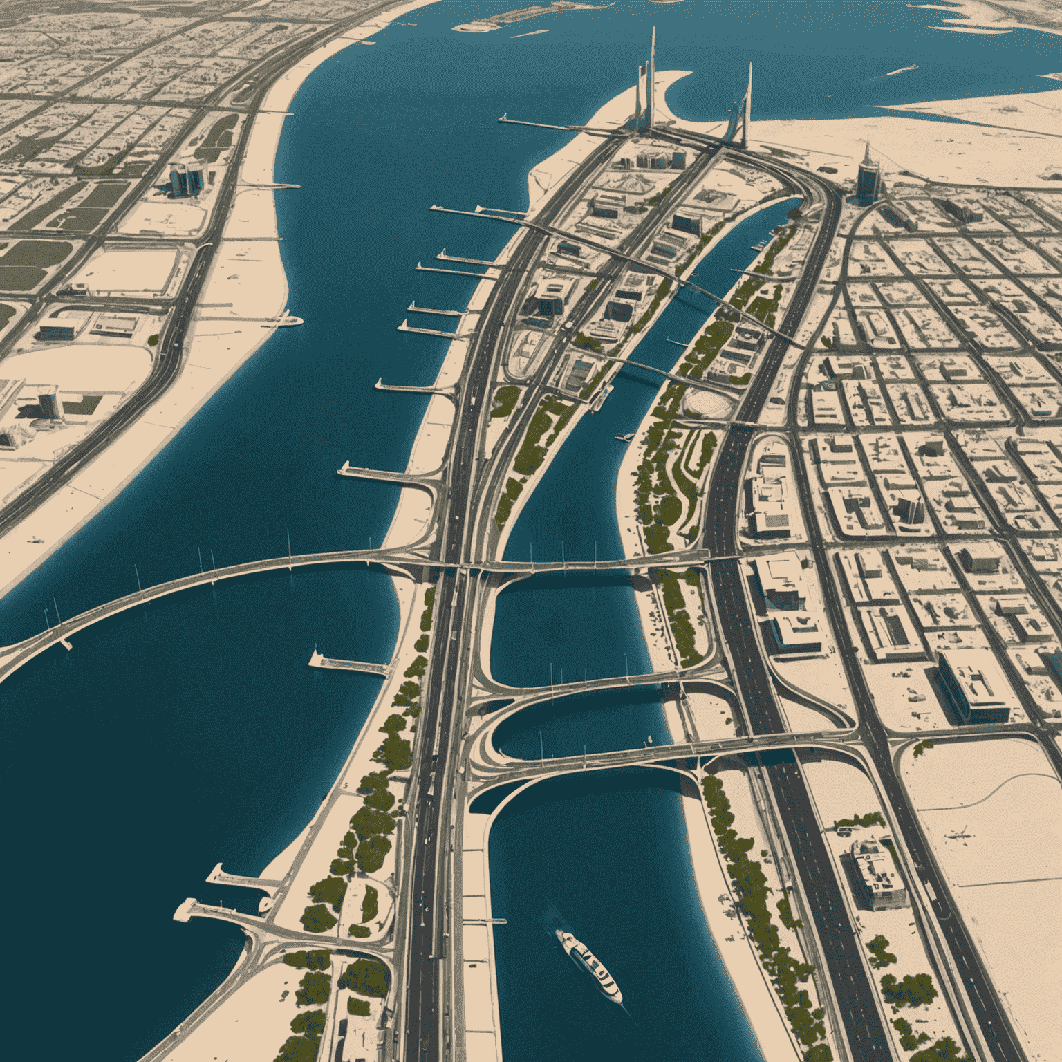 A map of Abu Dhabi showing existing toll gates and the proposed new locations on Corniche Road and Sheikh Khalifa Bridge